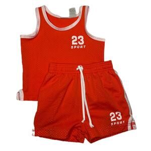 KRU Little 23 Sport Basketball Jersey & Shorts Set 18M Orange